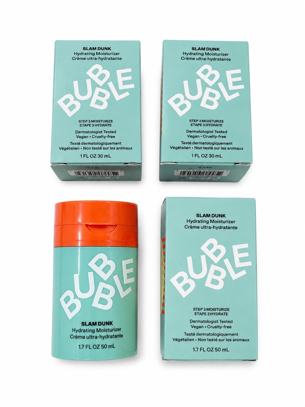 NIB x3 Bubble Slam Dunk Hydrating Moisturizer Lot of 3 New